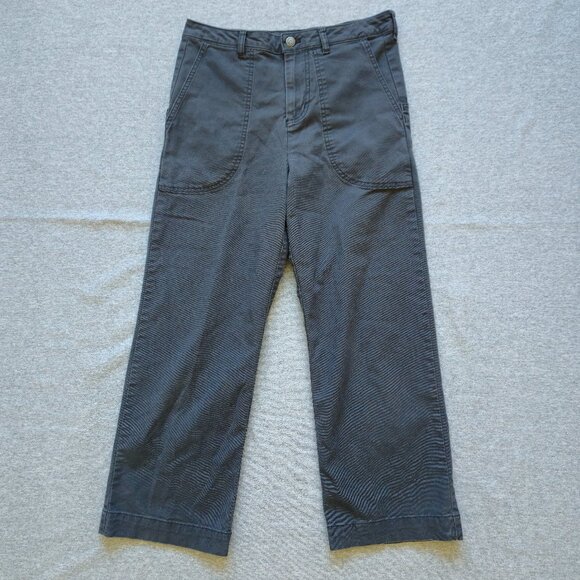 Patagonia Stand Up Pants Cropped Women’s Size 6 Gray Organic Cotton Canvas - Picture 1 of 7